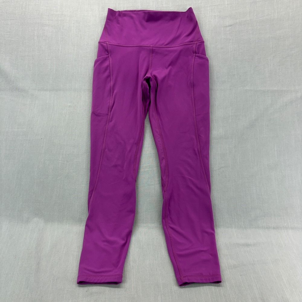 Lululemon Leggings Womens 6 Invigorate High-Rise Crop 23 Purple Side Pockets